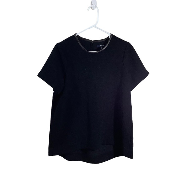 Madewell Tops - Madewell Leather-Trim Tailored Tee Career